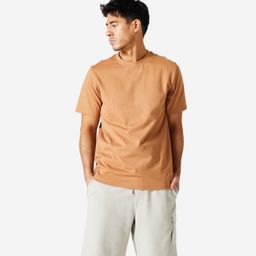 domyos Men's Gym T-Shirt Cotton 500 Essentials - Hazelnut-picture-22