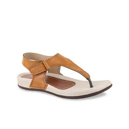 WELCOME Women Tan Open Toe Flats-image-87