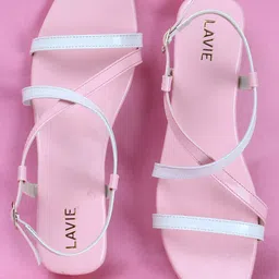 Lavie Women Colourblocked Open Toe Flats-picture-39