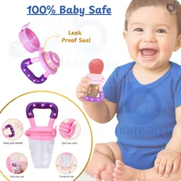 homsagar Baby Silicone Food & Fruit Nibbler | Soft Pacifier for Infants |Pack of 1 Feeder image 4