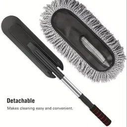progience Super Soft Microfiber Car Duster Exterior with Extendable Handle Wet and Dry Duster image 4