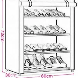 zenvexyo 4-Tier Adjustable Cloth Storage Organizer Heavy Duty Plastic Micro Fiber Collapsible Wardrobe image 3
