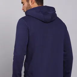allen solly Men Full Sleeve Solid Hooded Sweatshirt image 4