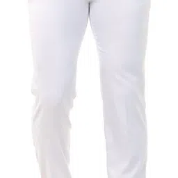 sam & jack Men Relaxed White Viscose Rayon Trousers-picture-12