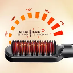 TOT 2-in-1 Hair Straightener Comb Brush for Men & Women Fast & 5 Adjustable Heating HC84 Hair Straightener image 4