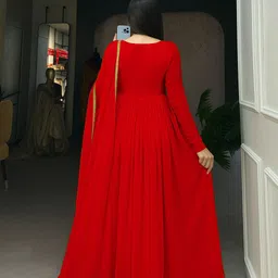 krsf Self Design Georgette Stitched Anarkali Gown image 2