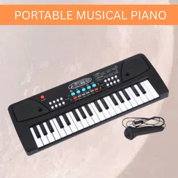 sacro (Piano Keyboard) with Mic/37 Keys 8Rhythms, 8Tones, Portable Electronic ToyE498 (Piano Keyboard) with Mic/37 Keys 8Rhythms, 8Tones, Portable Electronic ToyE498 Analog Portable Keyboard image 1