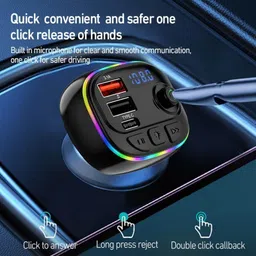chaebol v5.0 Car Bluetooth Device with FM Transmitter, Car Charger, Audio Receiver, MP3 Player, USB Cable image 4