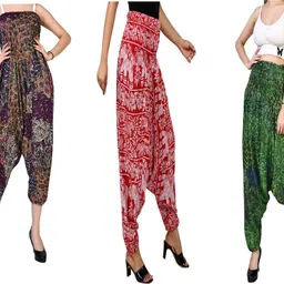 fusfus Printed Rayon, Cotton Women Harem Pants image 1