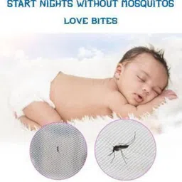 jim-dandy Polyester Kids Washable Premium soft Mosquito net double bed (6*6) Mosquito Net image 2