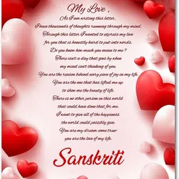 My Love Sanskriti Love Letter Quotes 22 Greeting Card-image-38