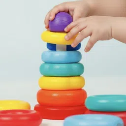 riser Rainbow Stacking Ring Tower Toy image 2