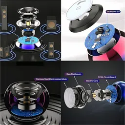 HRKA M3 Portable Bluetooth Mini Speaker Dynamic Metal Sound with Google Assistant Smart Speaker image 3