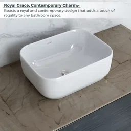 plantex Premium Ceramic Basin/Counter Top Wash Basin For Bathroom/Sink For Handwash Table Top Basin image 5