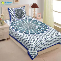 flipkart smartbuy 180 TC Cotton Single Jaipuri Prints Flat Bedsheet-picture-10