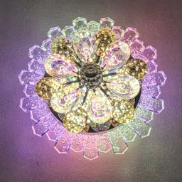 adwait Rotating Crystal Flower_T Chandelier Ceiling Lamp image 4