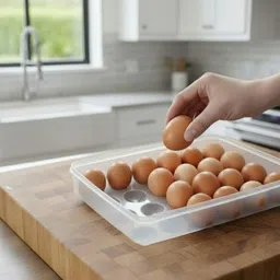 24 Grid Transparent Egg Box with Cover Storage Box-image-28