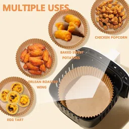 newvnt Disposable Paper Liner for Air Frye Non-Stick Air Fryer Liners Airfryer Grill Pan image 5