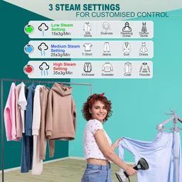 libra Garment Steamer with Three Speed Level and Ceramic Sole Plate 1640 W Garment Steamer image 4