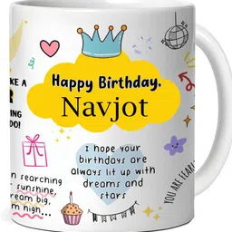 mameta Happy Birthday Navjot Name Ceramic Coffee Mug-picture-11