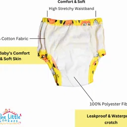 the little lookers Potty Training Pants for Baby,Reusable & Waterproof Pull up Underwear for 1-2yr image 2