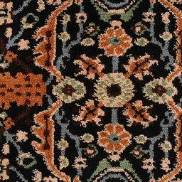 presto Black Vintage Polyester 4 x 6 Feet Machine Made Carpet image 4