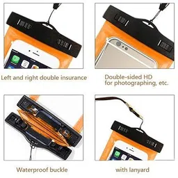 paplaj enterprises Pouch for Protection rain Pouch Waterproof Plastic Mobile Cover Use with All Android & iPhone Models image 4