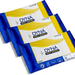 dyna Wet Wipes Containing Olive Oil-10 Wipes per Packet(Pack of 3)-picture-28