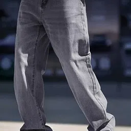 rareone Men Loose Fit Mid Rise Grey Jeans image 4
