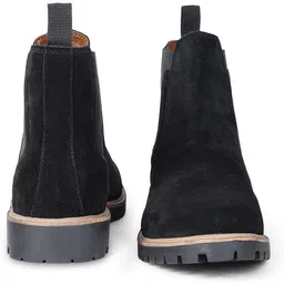 Louis Stitch High Ankle Suede Leather Black Chelsea Boots for Men Boots For Men image 5