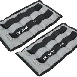 de jure fitness ANKLE WEIGHT (2KG X 2 PCS) Grey Ankle & Wrist Weight image 3