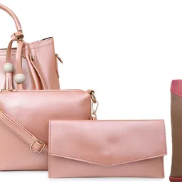 msk collection Women Pink, Tan Messenger Bag-picture-19