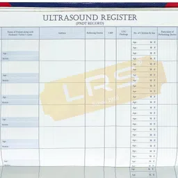 lrs Ultrasound Record Register (PNDT Record) 100 Pages - 80 GSM Thick Paper- Pack of 1 1-Part Ultrasound Record Register-picture-21