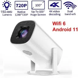 Amya Nature Android 11.0 Smart Projector, 1080P & 4K Support, 2X Brighter, 2.4G & 5G Wifi (8400 lm / 1 Speaker / Wireless / Remote Controller) Portable Projector image 3