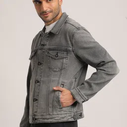 everblue Men Solid Jacket image 4