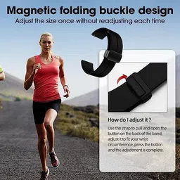 BLACK LOVIES 22MM Soft Silicon Smart Watch Strap with Magnetic Buckle for NOICEFIT ICON 2 / EVOLVE 3 / CALIBER 2 BUZZ / BOATT WAVE CALL / WAVE LITE / PRIMIA TALK / ULTIMA CALL MAX / LUNAR FIT / BOLT ROVER PRO / COSMIC R / STRIKER PRO / FIRBOLTT TALK PRO / INVINCIBLE PLUS / PHOENIX PRO / COBRA / APOLLO 2 / HUNTER / SUPERNOVA Smart Watch Strap image 3