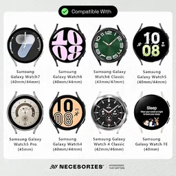 NECESORIES Silicone ZeroGap 20mm Band Compatible with Samsung Galaxy Watch Classic/7/6/5/5 Smart Watch Strap image 3