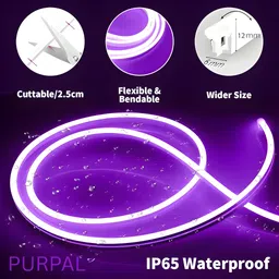 shinepark 600 LEDs 5 m Purple, White Steady Strip Rice Lights image 3