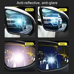 abs auto trend 4 Pcs. Pack Blind Spot Mirror And Anti Fog & Rainproof Film Combo image 3
