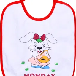 the little lookers 7 Day Bibs ,Cotton Baby Bibs Feeding and Drooling Bibs/Apron Soft Absorbent and Lower Waterproof Layer With Tying Robes(Pack of 14 bibs) image 3