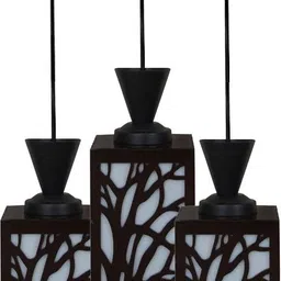 zuper 3 Light Creative Wooden Pendant Light. Lamp suitable for Living Room,Foyer,Bedroom,Hallway Pendants Ceiling Lamp Pendant Lamp Ceiling Lamp image 2