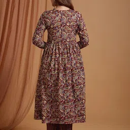 parthvi Women Cotton Blend Kurta Palazzo Dupatta Set image 2