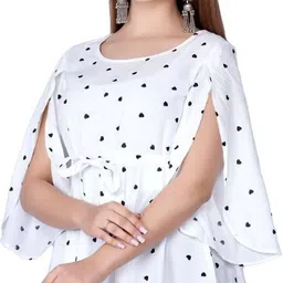 dmt ethnic Casual Slit Sleeves Checkered Women White, Black Top-picture-19