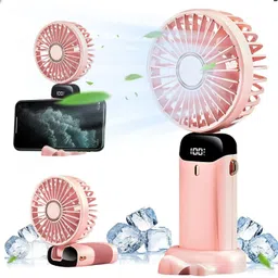 CITRODA Mini Handheld Fan, Portable Fan USB Rechargeable, Small Pocket Digital fan Mini Hand Fan 3 Speed modes Build-in Battery Rechargeable Digital fan USB Fan-picture-31