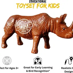 chutti toys Wild Animal Toys for Kids -Educational Learning Toys, Pack of 6 Wild Animals image 4