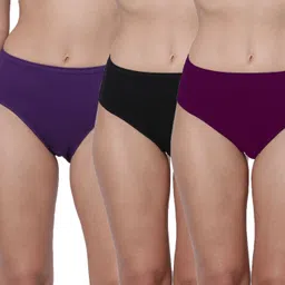 macrowoman w-series Pack of 3 Women Hipster Multicolor Panty-picture-10