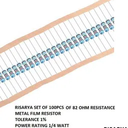 risarya 82 OHM RESISTANCE,100PCS,MFR,1%,1/4 WATT Fixed Resistor-picture-20