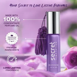secret temptation No Alcohol Perfume Roll on with Instant Burst - Love, Cuddle, Blossom, Stardust Eau de Parfum-40 ml image 4