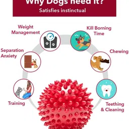 wagtalez Multicolour Spike ball Rubber Ball For Dog image 2