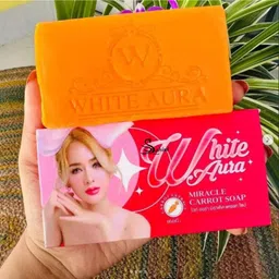 sahini White Aura Herbal Carrot Glow Soap with Gentle Foam image 1